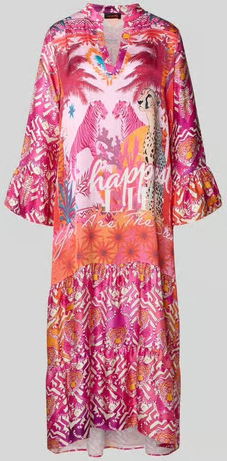 Miss goodlife Tuniekjurk van viscose met trompetmouwen - Foto 2