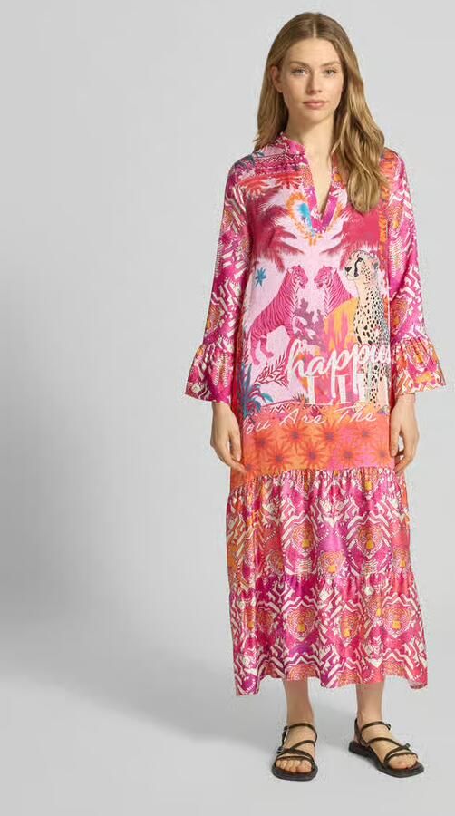 Miss goodlife Tuniekjurk van viscose met trompetmouwen - Foto 3