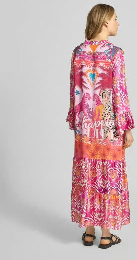 Miss goodlife Tuniekjurk van viscose met trompetmouwen