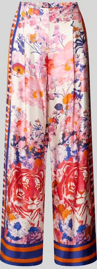 Miss goodlife Wide leg broek van viscose model 'wild Flower'