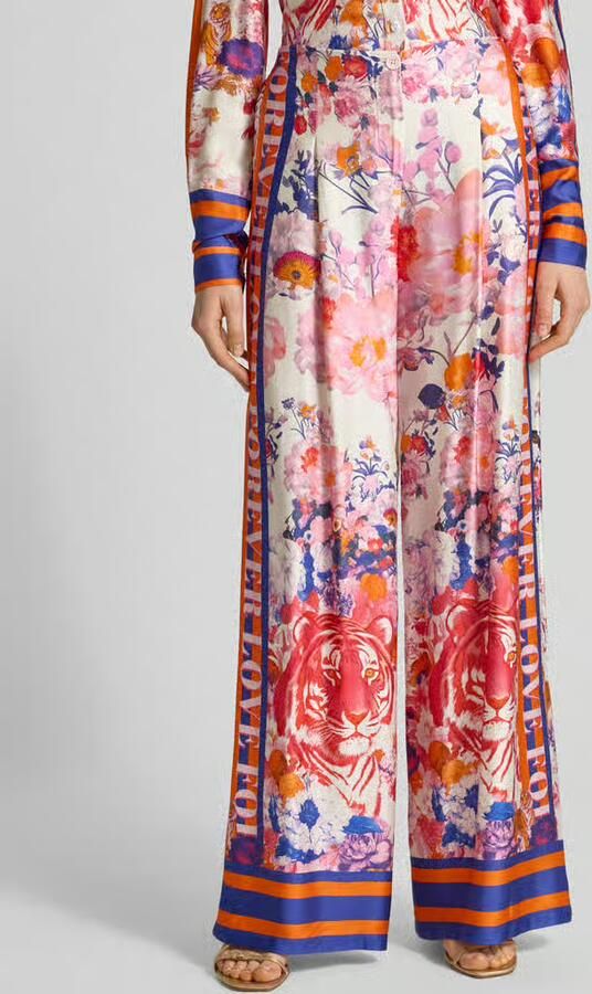 Miss goodlife Wide leg broek van viscose model 'wild Flower' - Foto 2