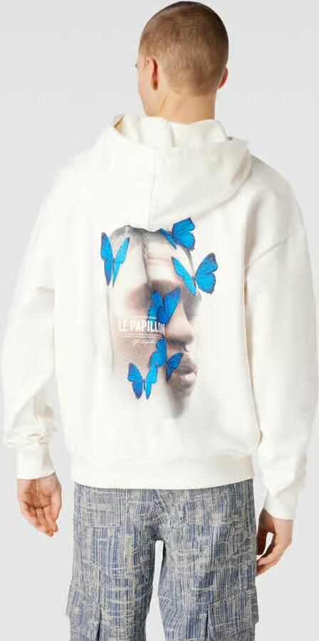 Mister tee Hoodie met motiefprint model 'LE PAPILLON'