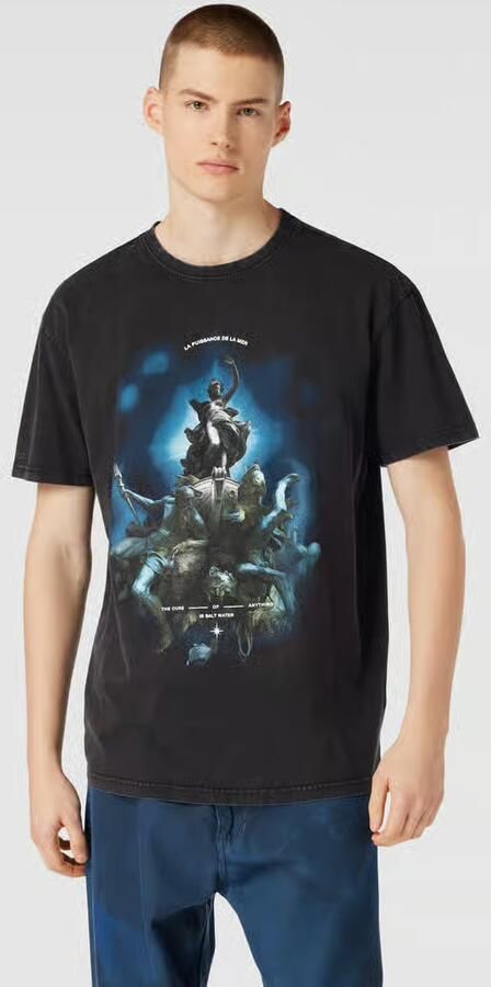 Mister tee T-shirt met motief- en statementprint model 'PUISSANCE LA MER' - Foto 2