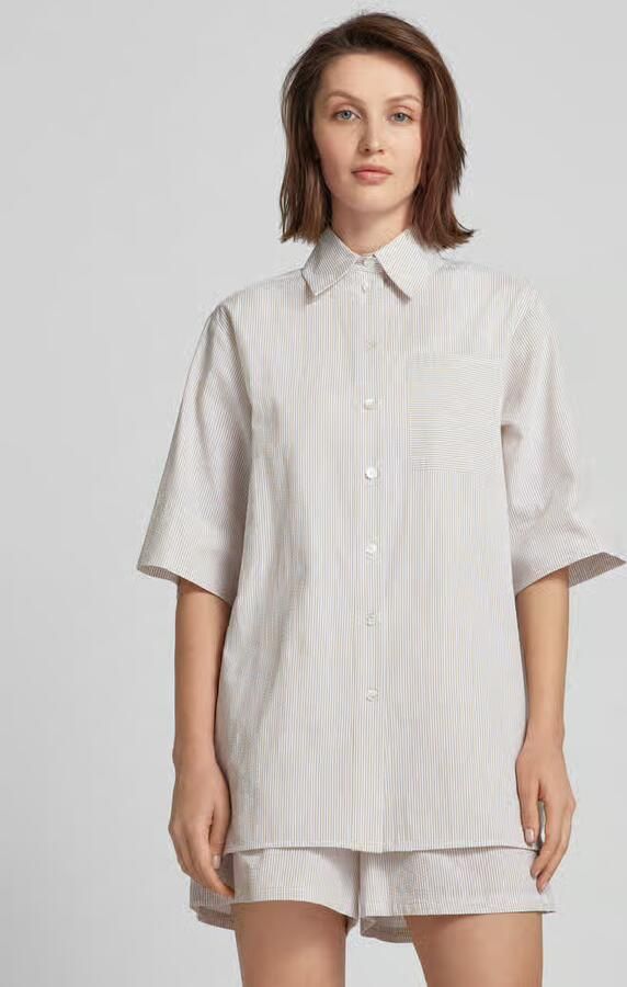 MM by Max Mara Blouse met korte mouwen en strikceintuur model 'TEXAS' - Foto 2