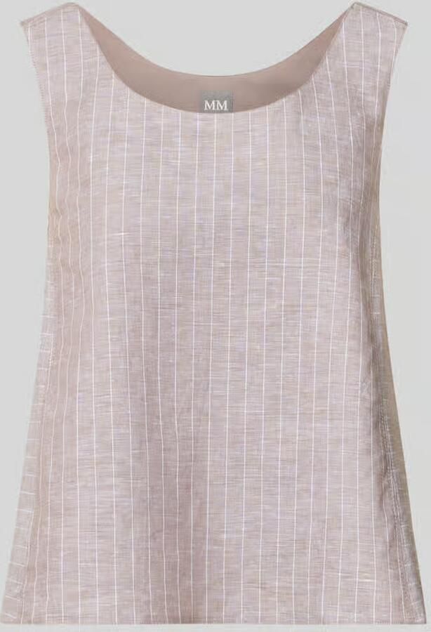 MM by Max Mara Blousetop van linnenmix met brede bandjes - Foto 2