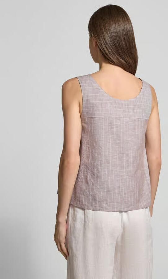 MM by Max Mara Blousetop van linnenmix met brede bandjes - Foto 3