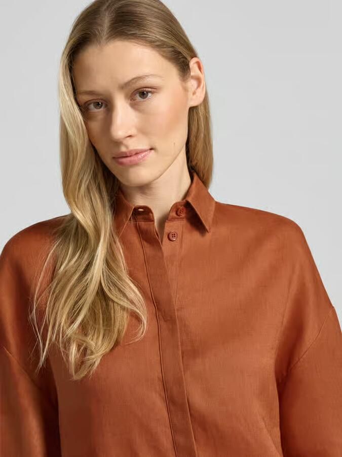 MM by Max Mara Boxy fit linnen blouse met 3 4-mouw model 'RITO'