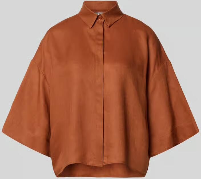 MM by Max Mara Boxy fit linnen blouse met 3 4-mouw model 'RITO' - Foto 2