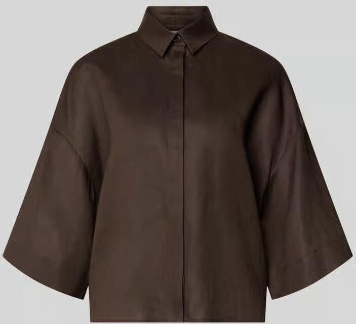 MM by Max Mara Boxy fit linnen blouse met 3 4-mouw model 'RITO' - Foto 2