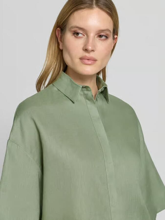 MM by Max Mara Boxy fit linnen blouse met 3 4-mouw model 'RITO'