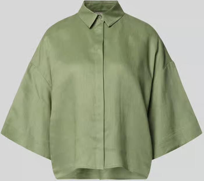 MM by Max Mara Boxy fit linnen blouse met 3 4-mouw model 'RITO' - Foto 2