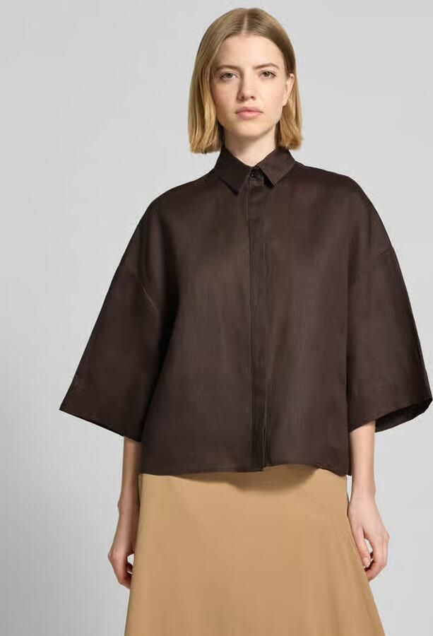 MM by Max Mara Boxy fit linnen blouse met 3 4-mouw model 'RITO' - Foto 3