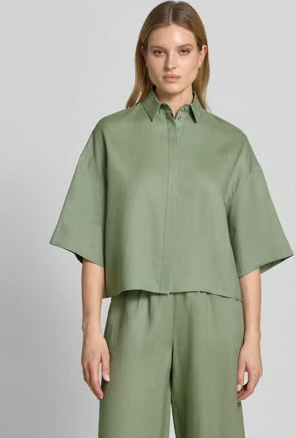 MM by Max Mara Boxy fit linnen blouse met 3 4-mouw model 'RITO' - Foto 2