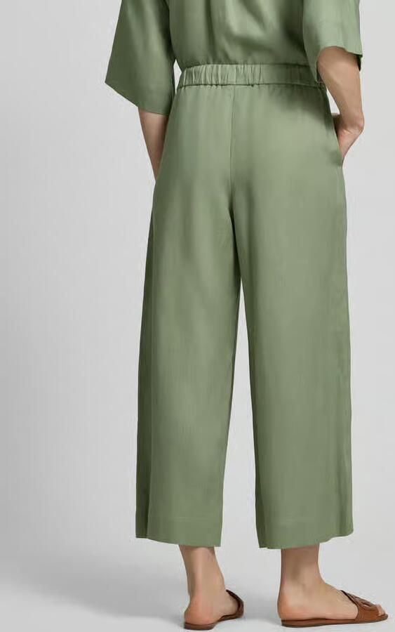 MM by Max Mara Culotte van linnen met elastische band model 'CANNETI' - Foto 3