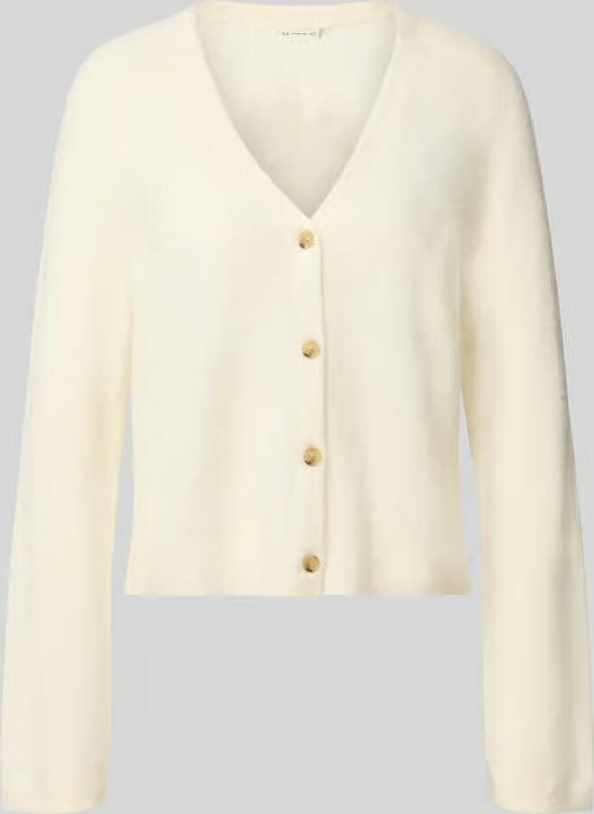 MM by Max Mara Gebreid jack van mix van linnen en kasjmier met v-hals