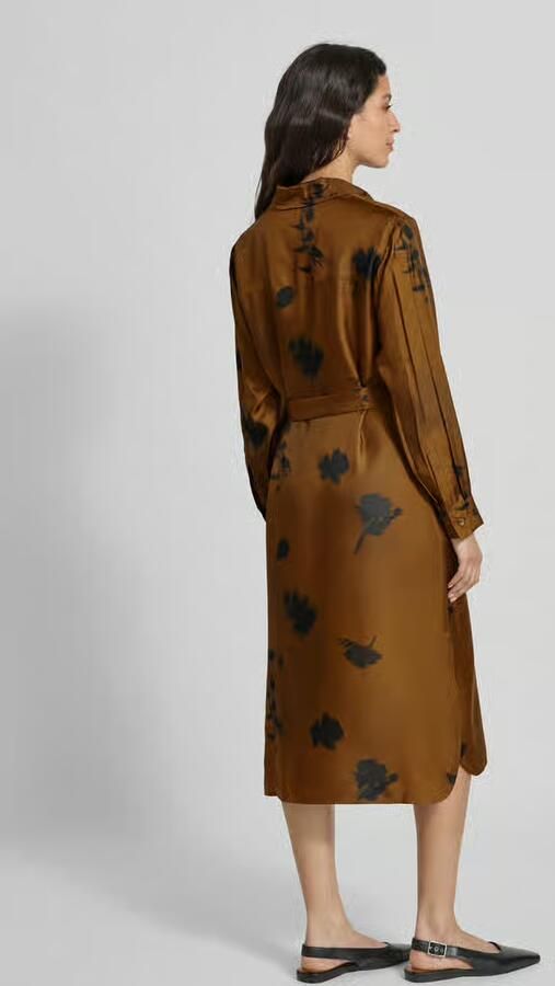 MM by Max Mara Getailleerde overhemdjurk van pure zijde model 'JADI'