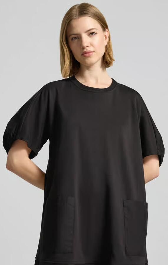 MM by Max Mara Knie-lange tuniekjurk met pofmouwen model 'ONORE'