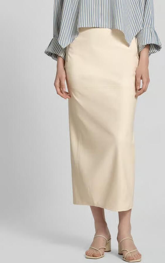 MM by Max Mara Knielange rok in leerlook model 'FABIANA' - Foto 2