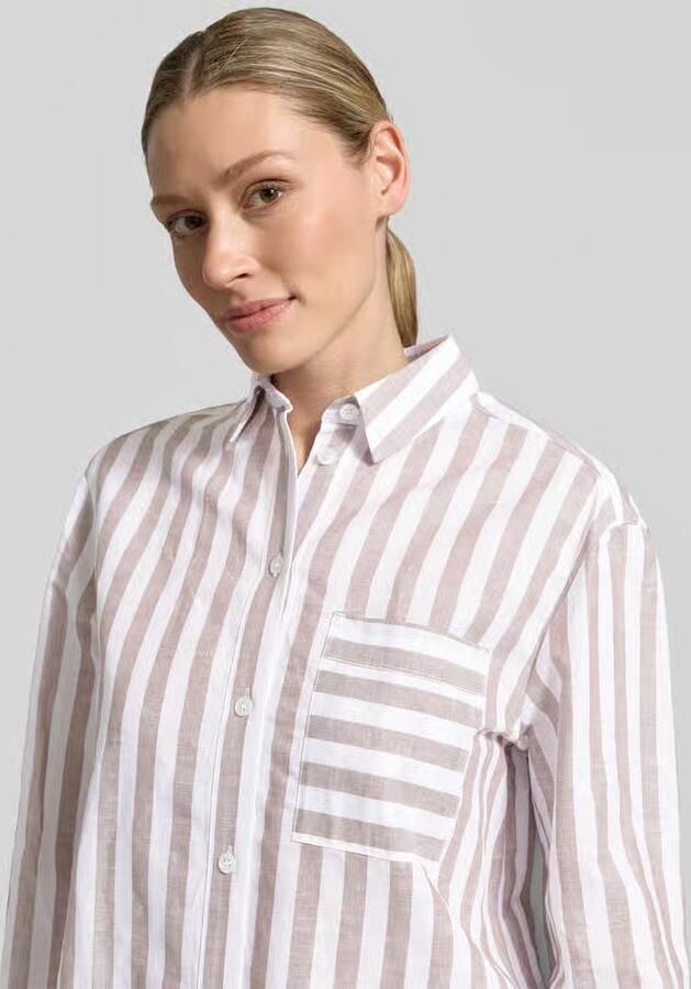 MM by Max Mara Linnen blouse met borstzak model 'LULULO'