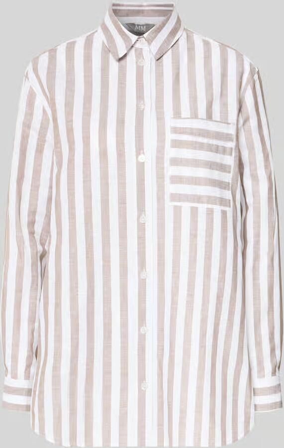 MM by Max Mara Linnen blouse met borstzak model 'LULULO' - Foto 2