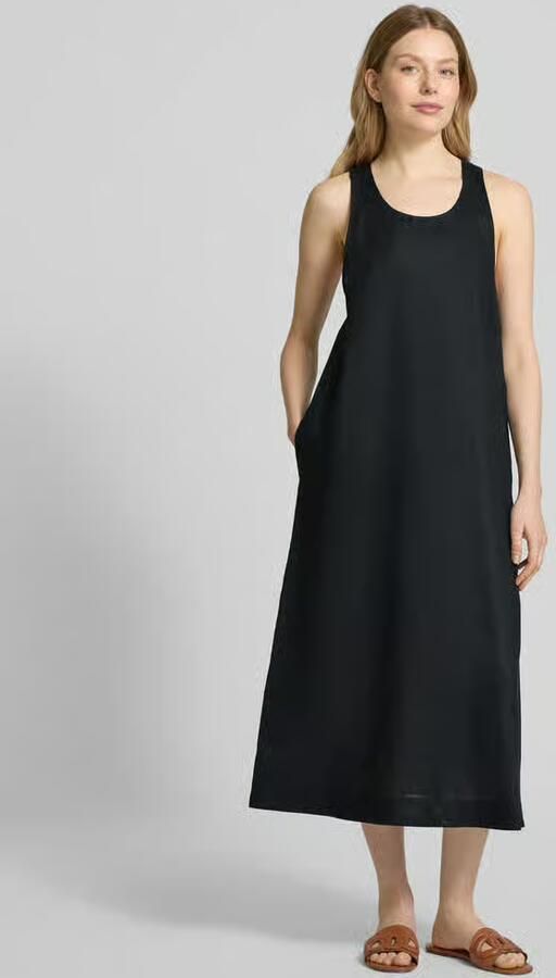 MM by Max Mara Linnen jurk met steekzakken model 'DOUGLAS' - Foto 2
