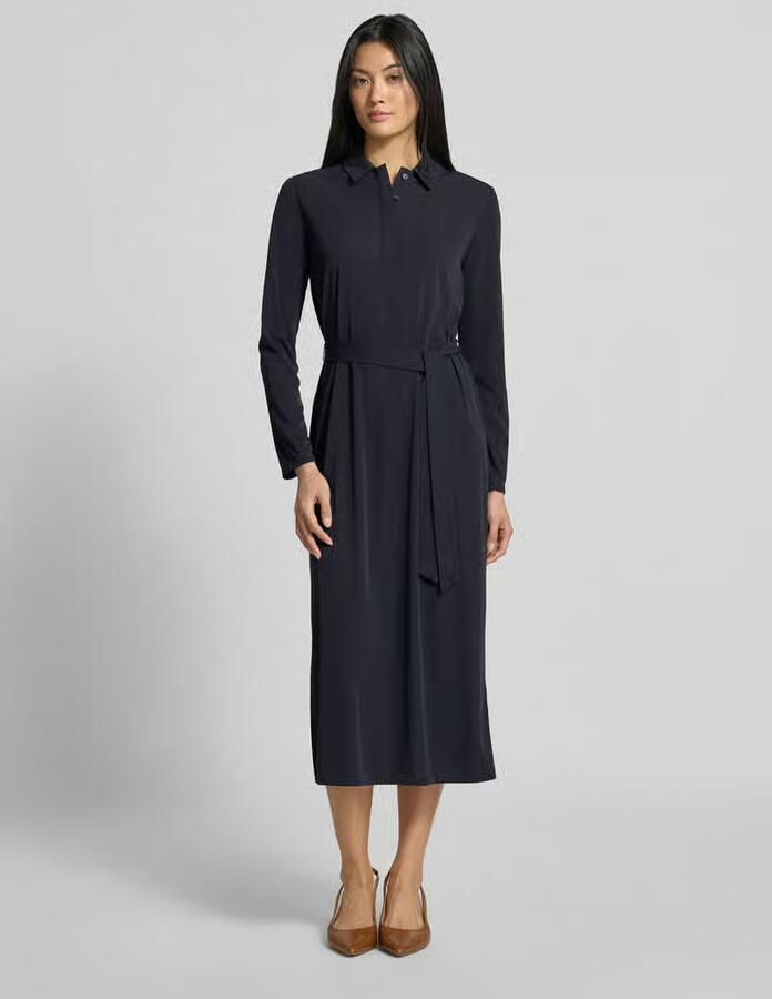 MM by Max Mara Midi-jurk met strikceintuur model 'FRAGOLA' - Foto 3