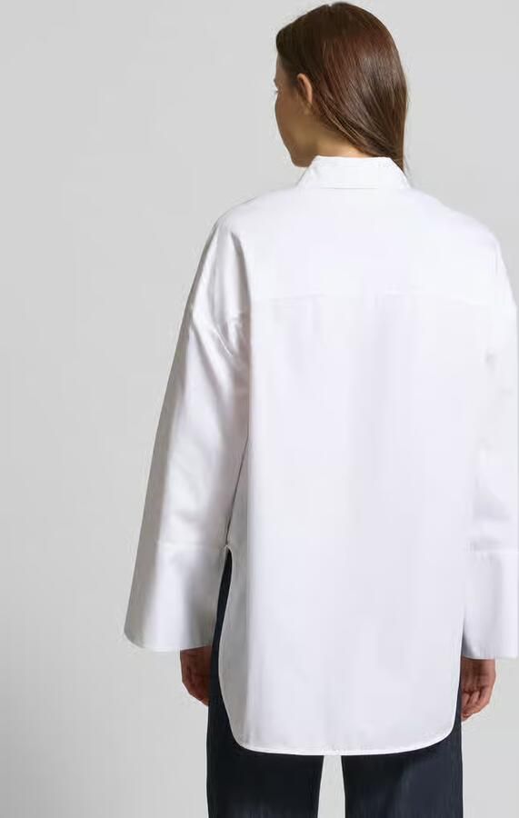 Max Mara Studio Regular fit overhemdblouse met broderie anglaise model 'LEGNO'