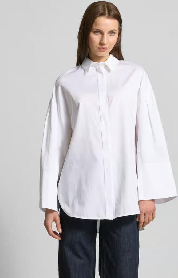 Max Mara Studio Regular fit overhemdblouse met broderie anglaise model 'LEGNO' - Foto 2