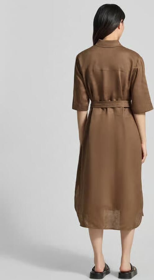 MM by Max Mara Overhemdjurk van linnen met borstzak model 'LTABELLA'