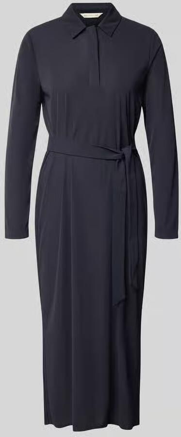 MM by Max Mara Midi-jurk met strikceintuur model 'FRAGOLA' - Foto 3