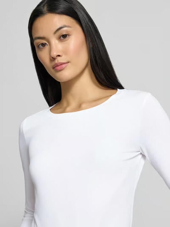 MM by Max Mara skinny fit shirt met lange mouwen van katoenmix model 'LORATA' - Foto 2
