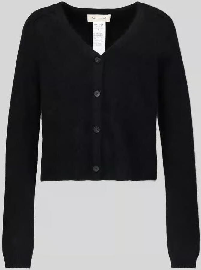 MM by Max Mara Gebreid jack van mix van linnen en kasjmier met v-hals