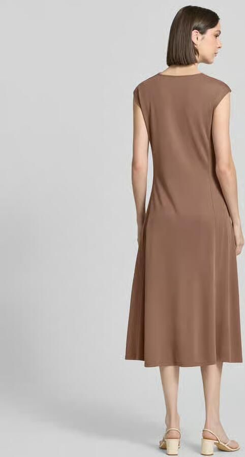 MM by Max Mara regular fit midi-jurk met cascadehals model 'Vetusta' - Foto 3