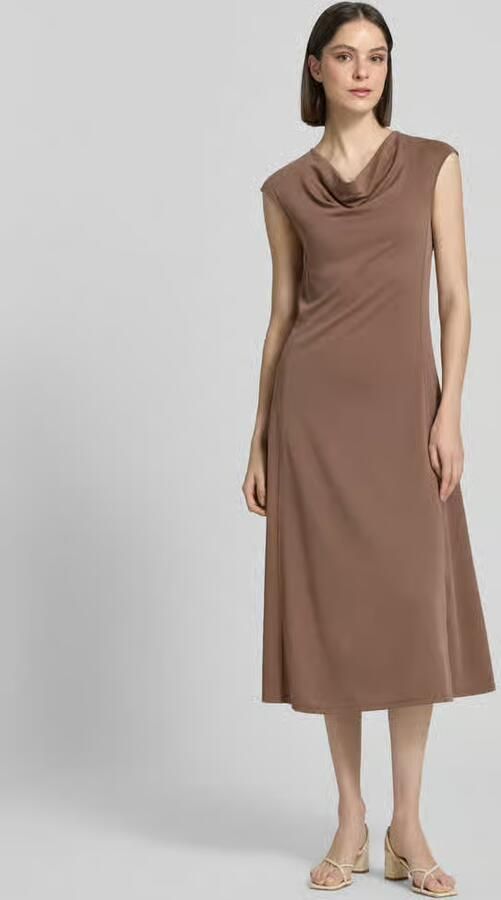 MM by Max Mara regular fit midi-jurk met cascadehals model 'Vetusta' - Foto 2