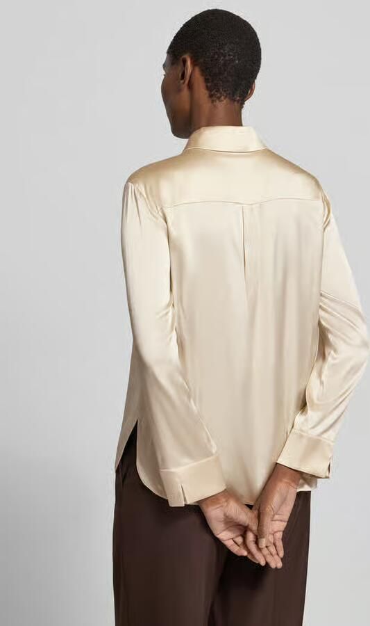 MM by Max Mara Regular fit overhemdblouse met satijnlook model 'CACAO' - Foto 3