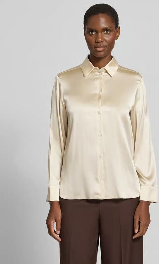 MM by Max Mara Regular fit overhemdblouse met satijnlook model 'CACAO' - Foto 2