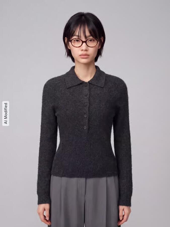 MM by Max Mara Regular fit pullover van mix van wol en kasjmier model 'CELLULA' - Foto 3