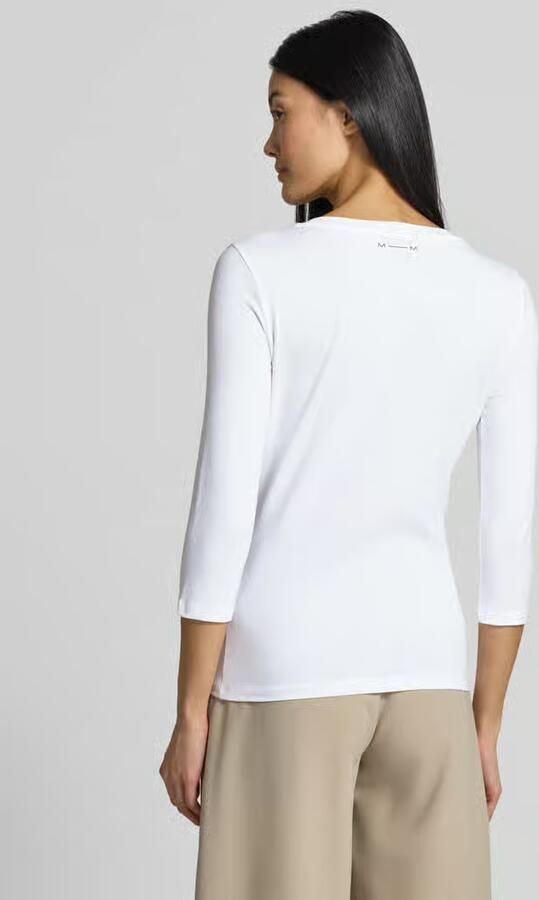 MM by Max Mara skinny fit shirt met lange mouwen van katoenmix model 'LORATA' - Foto 2