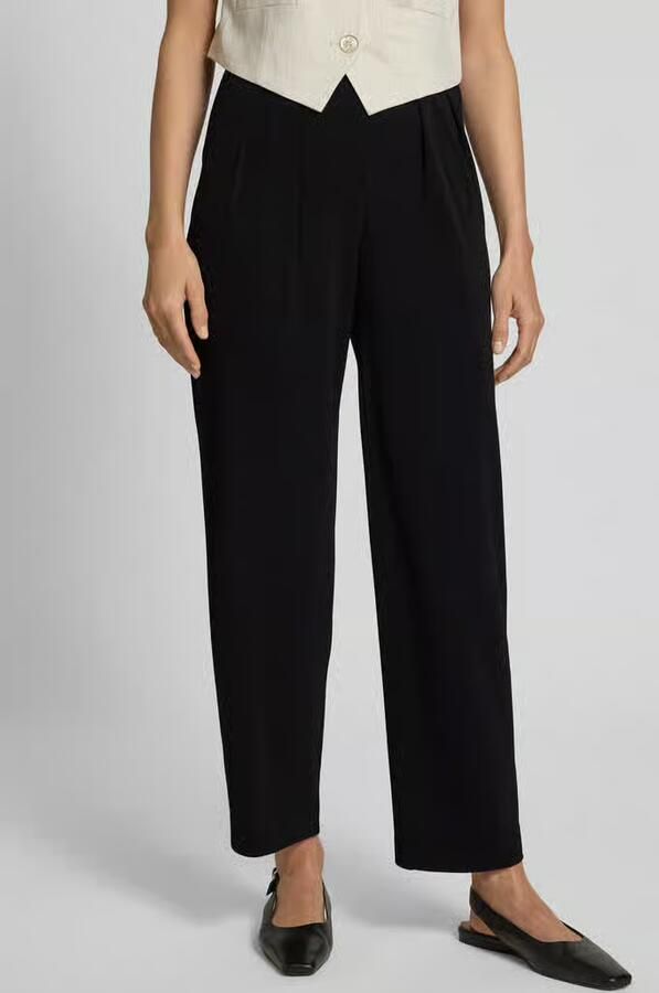 MM by Max Mara Stoffen broek van viscose met elastische band model 'REA' - Foto 2