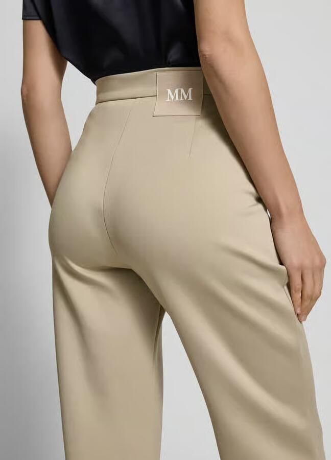 MM by Max Mara Straight leg stoffen broek met vaste persplooien model 'MALESIA'