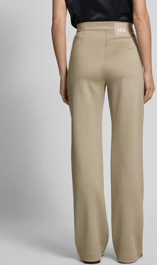 MM by Max Mara Straight leg stoffen broek met vaste persplooien model 'MALESIA' - Foto 3