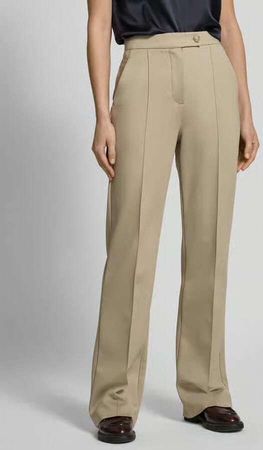 MM by Max Mara Straight leg stoffen broek met vaste persplooien model 'MALESIA' - Foto 4