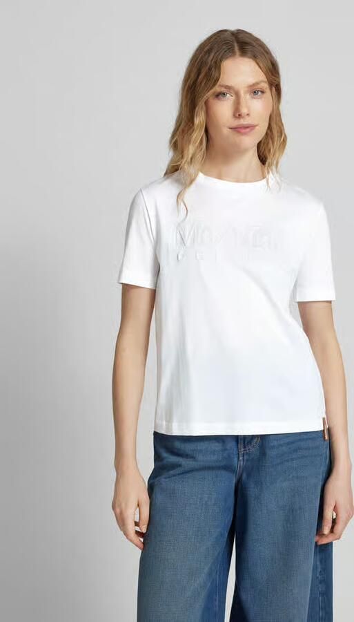 MaxMara Leisure T-shirt met labelopschrift model 'PAGGIO' - Foto 2