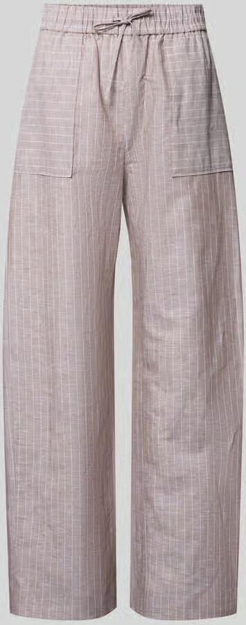 MM by Max Mara wide leg broek van linnenmix met steekzakken - Foto 2