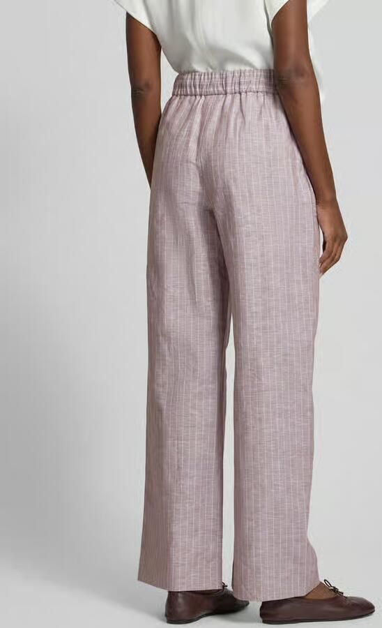 MM by Max Mara wide leg broek van linnenmix met steekzakken - Foto 2
