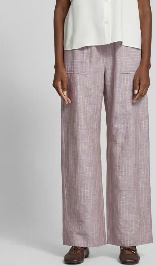 MM by Max Mara wide leg broek van linnenmix met steekzakken - Foto 3