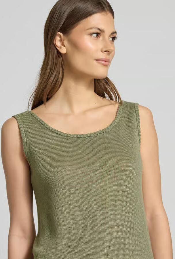 MM by Max Mara Gebreide linnen top met ribboorden model 'BACCANO'