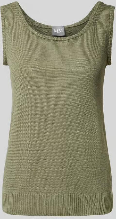 MM by Max Mara Gebreide linnen top met ribboorden model 'BACCANO' - Foto 2