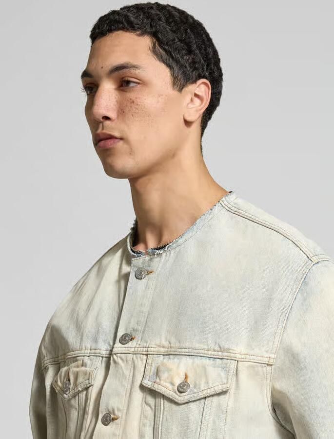 MM6 Maison Margiela Jeansjack met platte kraag