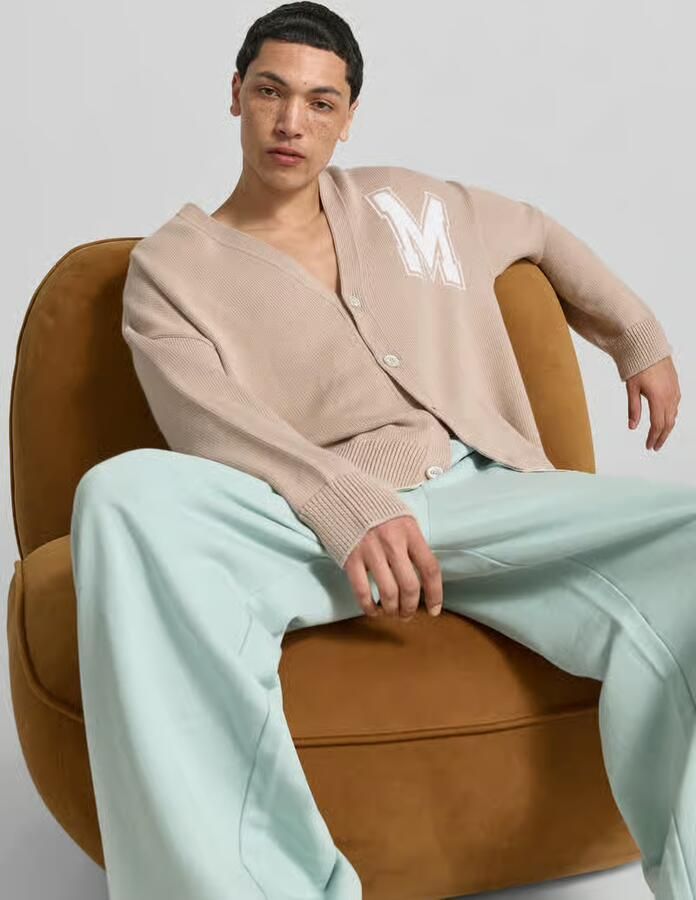 MM6 Maison Margiela oversized cardigan van scheerwolmix